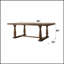 Table de salle à manger Bernard finition chêne vieilli, robuste et élégante pour les réunions de famille et l'utilisation quotidienne-1780043229-1780043226