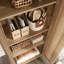 Armoire de rangement de style maison de campagne rustique, finition brune