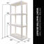 Étagères de rangement utilitaires WFX à 4 niveaux en plastique, 76 x 36 x 145 cm, blanches-731162466