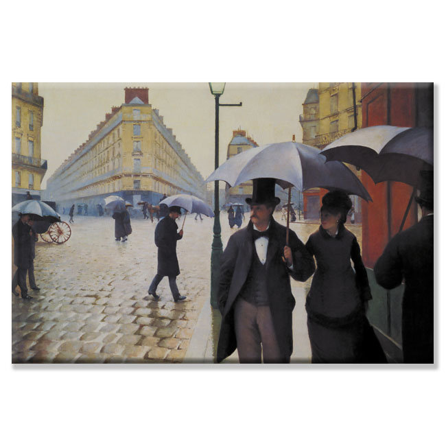 Paris street « rainy day » par gustave caillebotte-impression d’art graphique, H 28 po x l 42 po x P 1,5 po