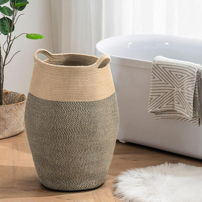 Très grand panier à linge en jute