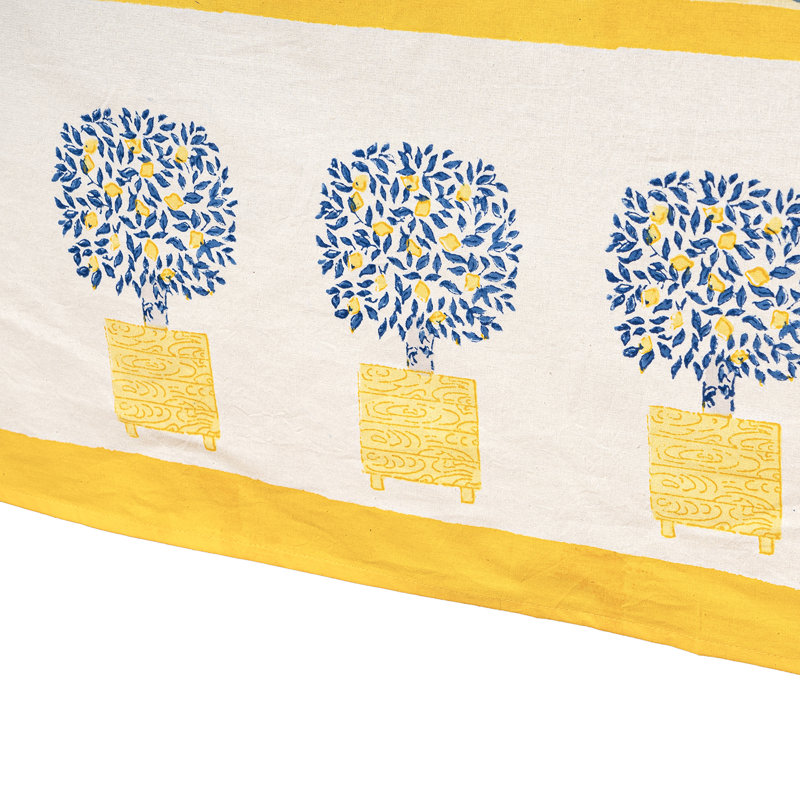 Lemon Tree Tablecloth, 59" W x 86" L