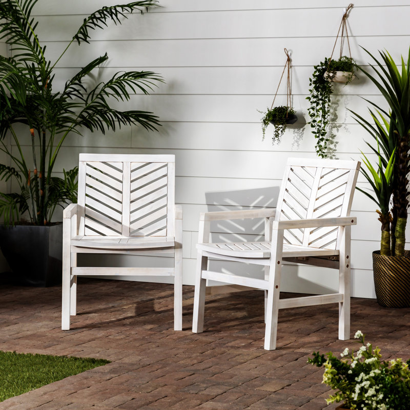 Chaises de patio modernes à chevrons
