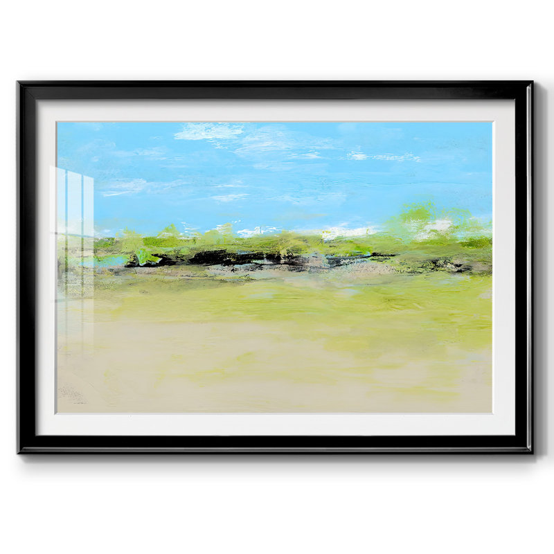 «From the Terrace», cadre en I avec cadre biseauté mat et verre, Noir, H 15 po x l 21 po x P 1,5 po