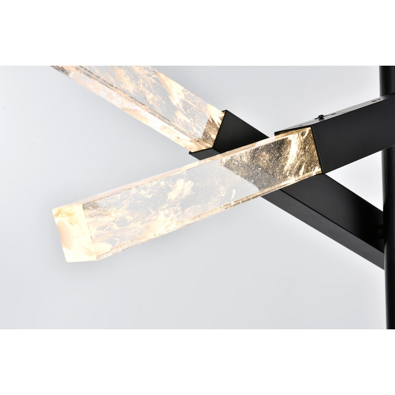 Luminaire suspendu 3 barres Axil, Noir, noir, noir, noir