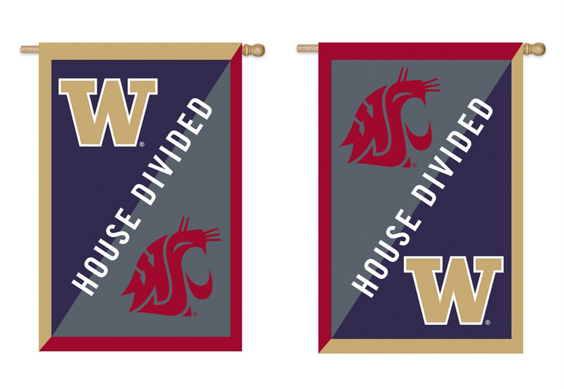 Ensemble de 2 banderoles en nylon 18 po x 13 po «House Divided» Washington State
