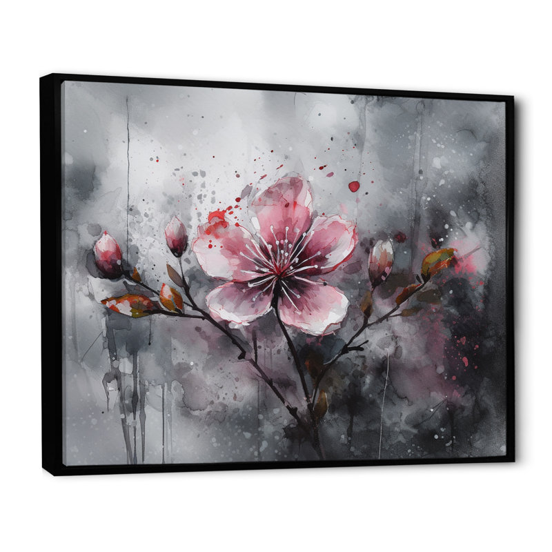 «Roziyah Apple Tree», reproduction d'art sur toile, H 30 po x l 40 po x P 1,5 po, Cadre flottant noir