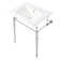 Edwardian Porcelain Rectangle Console Bathroom Sink with Overflow