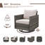 Fauteuil coulissant et pivotant en osier pour 4 personnes Hansencamp-110960062-110960063