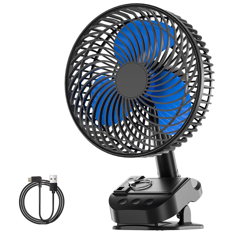 8” Clip Fan, 10000mAh Rechargeable Table Fan