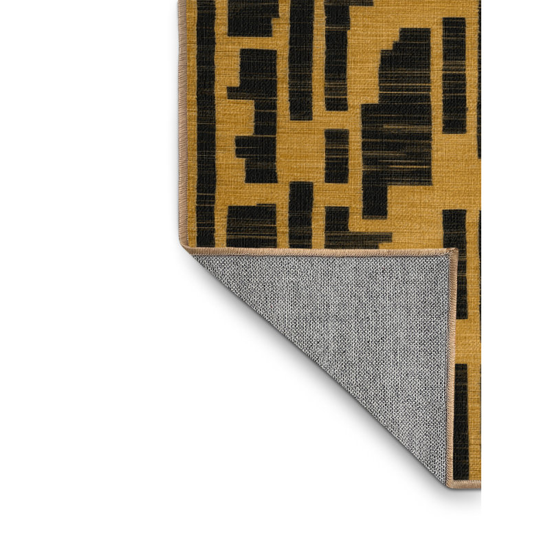 Tapis brun treillis lavable à la machine, Tapis de couloir 2 pi x 5 pi