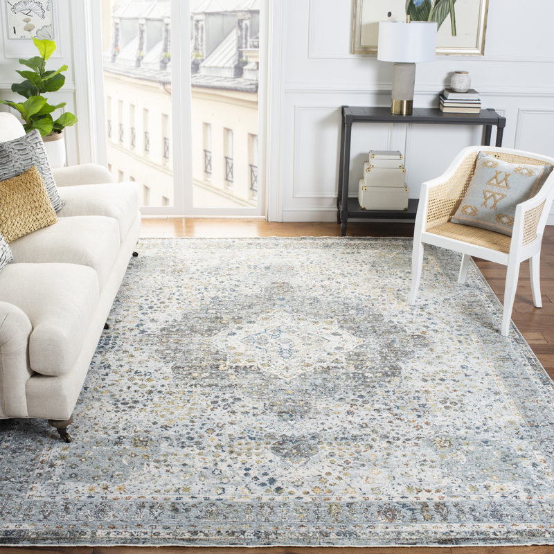 Crenshaw Oriental Beige/Grey Area Rug, Rectangle 8'1 x 11'1