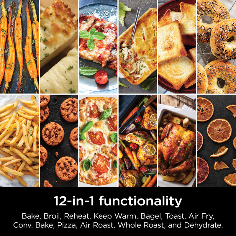 Ninja 12-in-1 DoubleStack XL Countertop Oven and Air Fryer, SmartFinish with DualZone technology, DCT601