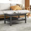 Kanthiah Solid Wood Four Leg Coffee Table with Storage-225825197-225825198
