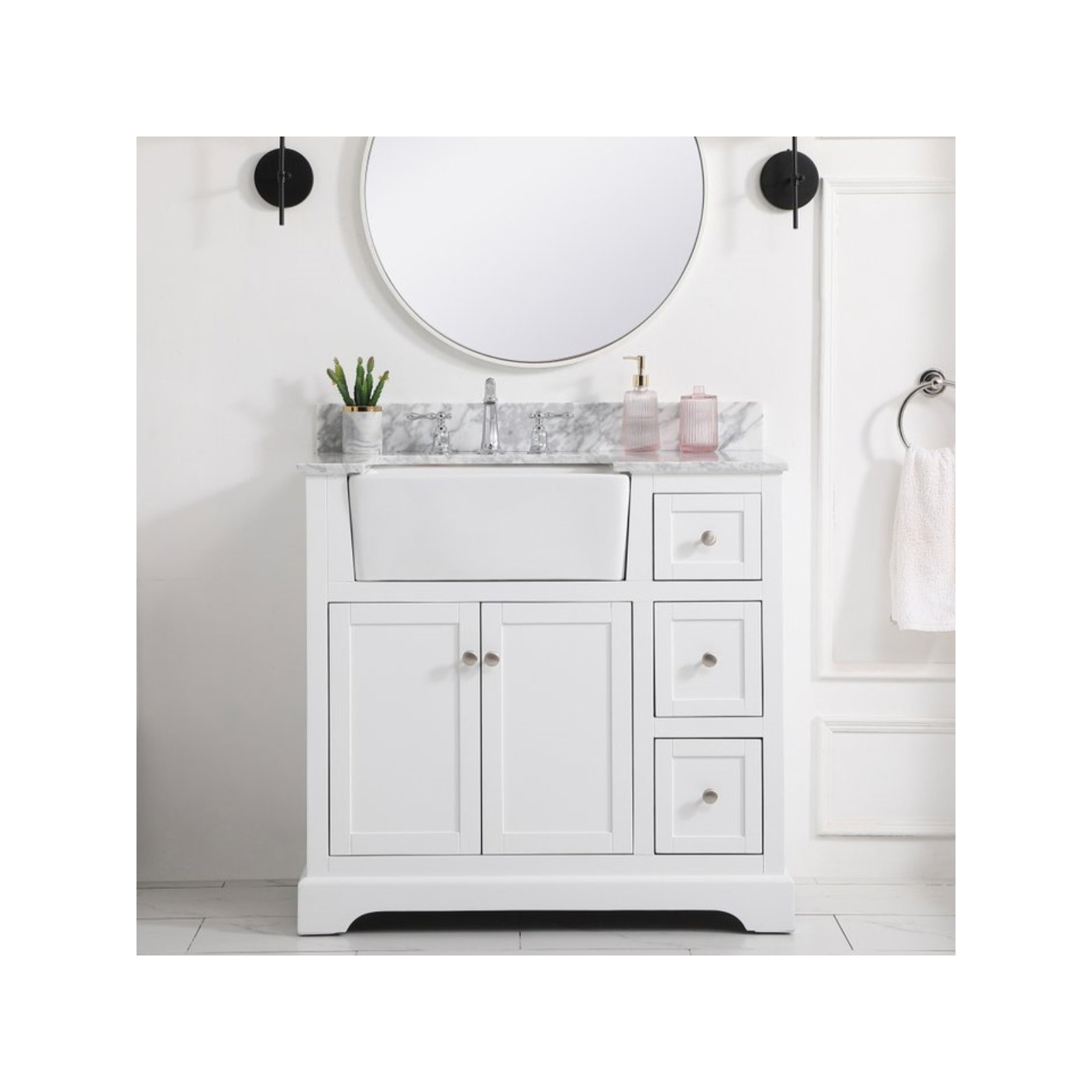 Pardue 36'' Single Bathroom Vanity, White