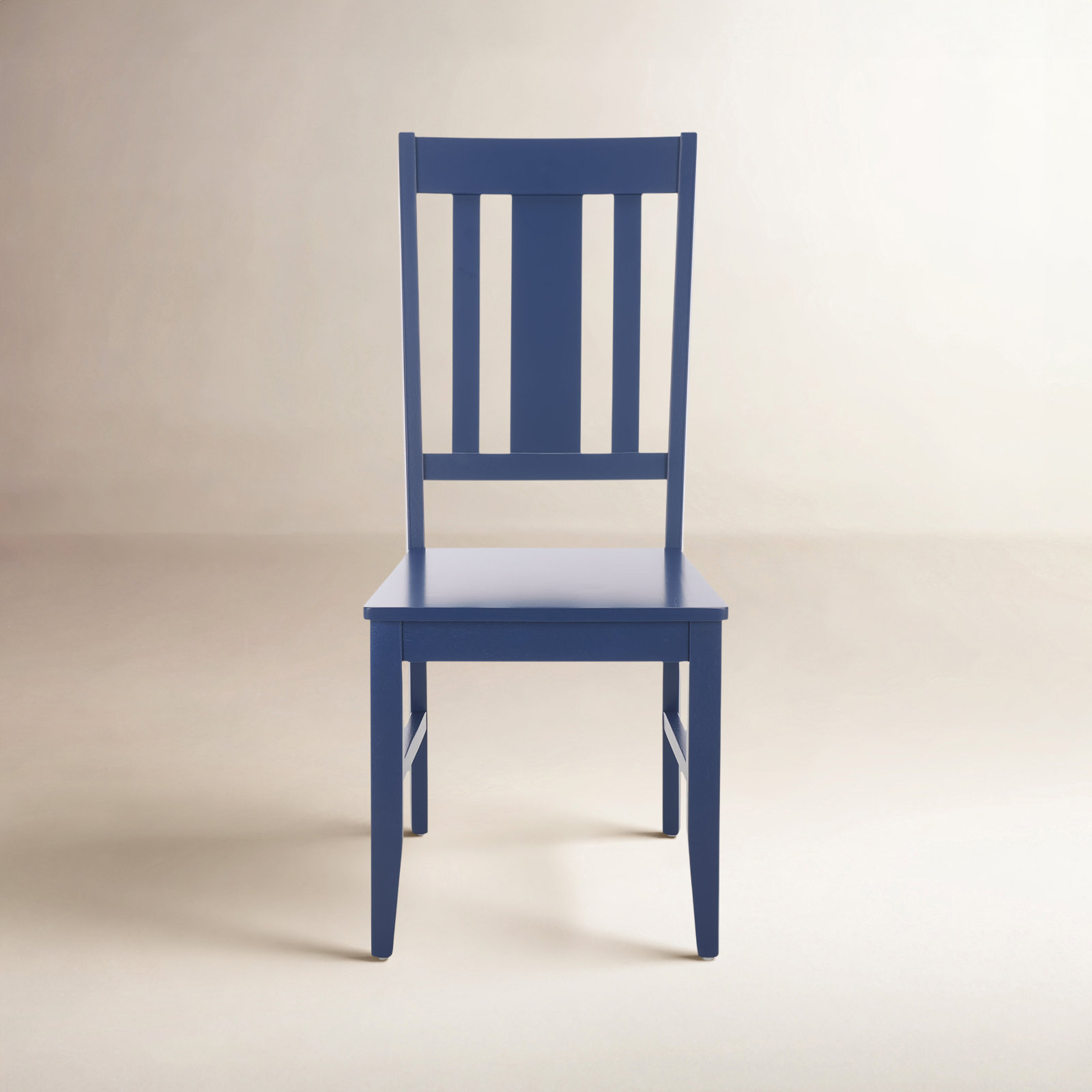 Caria Slat Back Dining Chair, Dark Blue