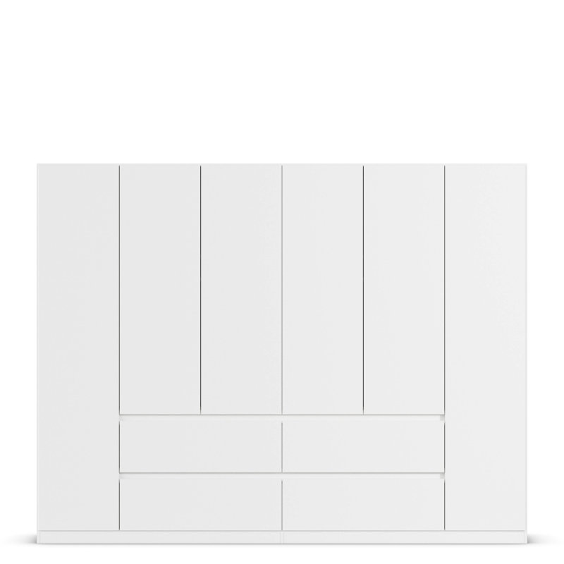 Mainz 6 Door Wardrobe, Alpine White