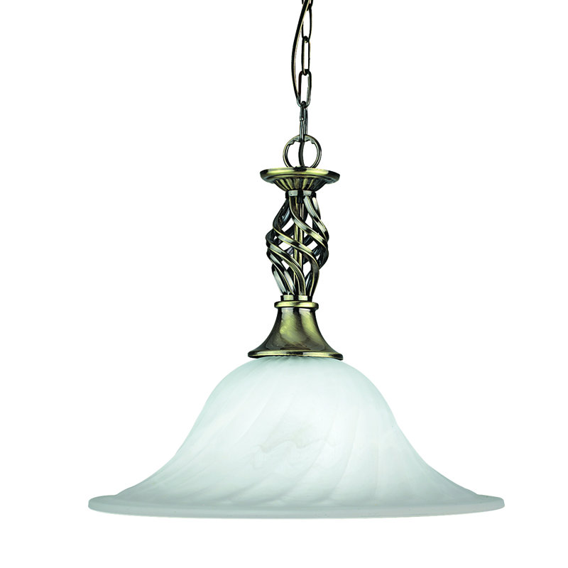 Rutland 1 - Light Antique Brass Cone Pendant, Standard