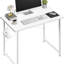 Bureau d'ordinateur Petit bureau 40 po Bureau d'écriture Petit bureau Table d'étude Table de travail de style simple et moderne avec sac de rangement Bureau en bois pour la maison, la chambre à coucher-535659164-531648325