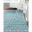 Tapis bleu turquoise en polypropylène tissé à la machine Briehn-860863624