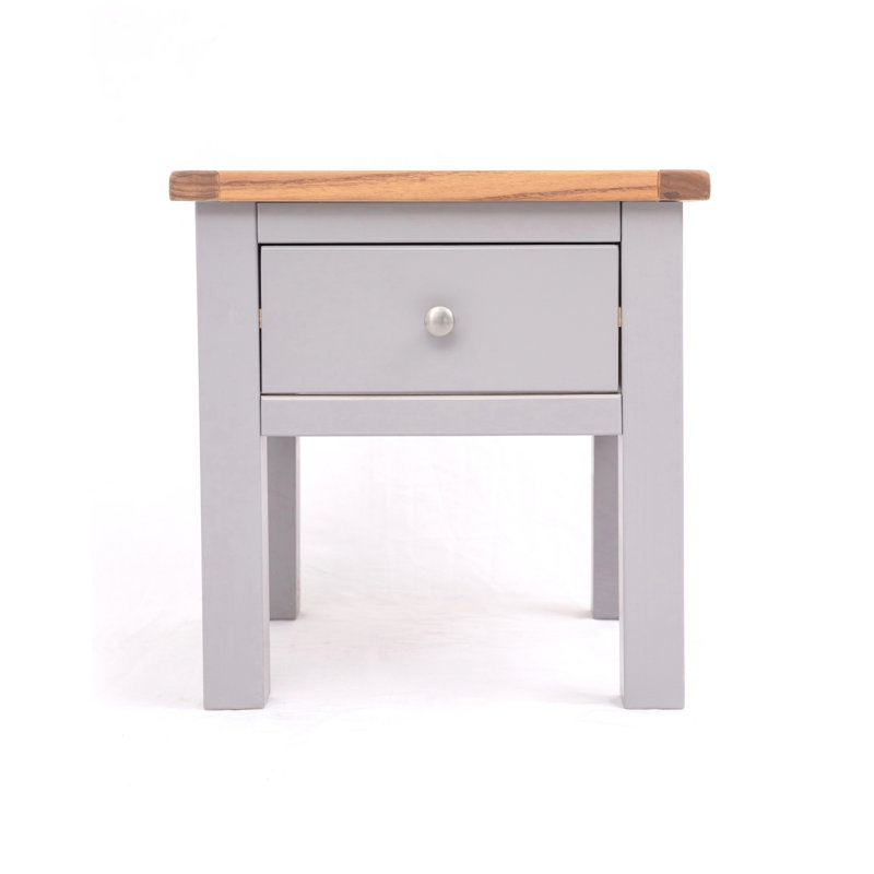 Mier Frame End Table, Grey/Chrome