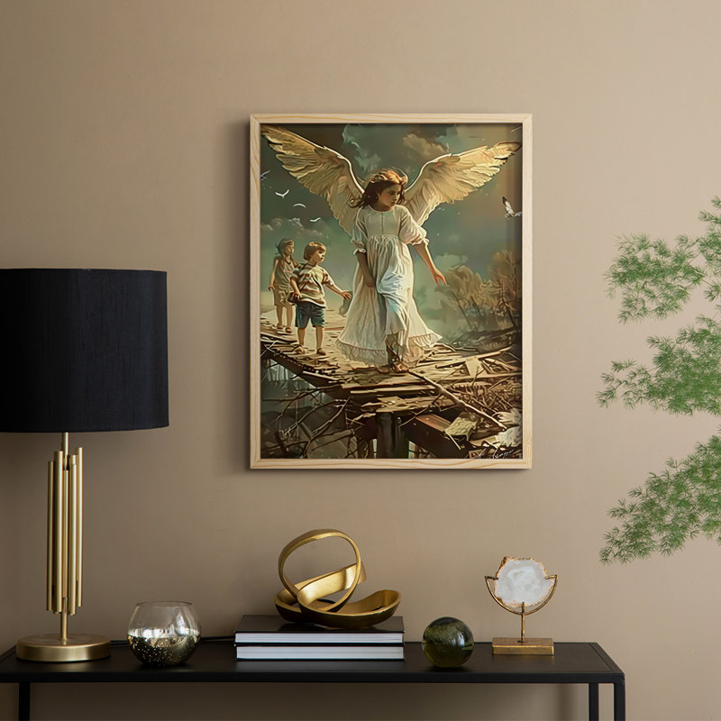 RELIGIOUS Series CDLVI Framed Print - Solid Wood, Naturel, H 15 po x l 12 po