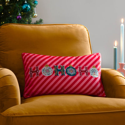 Annonciade Abstract Red Rectangular Cushion