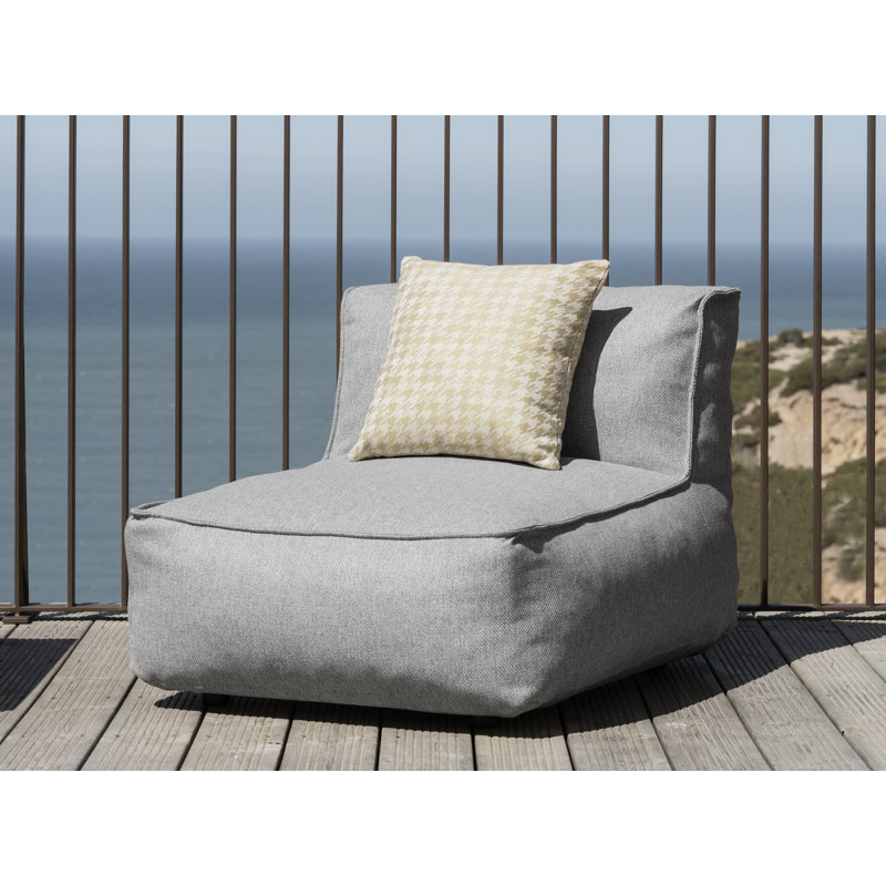 Chaise de patio modulaire d'extérieur simple GROW, Charbon