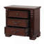 Table de chevet 2 tiroirs, cerise