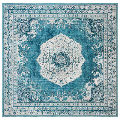 Haneul Oriental Beige/Dark Teal Area Rug