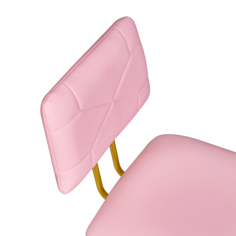 Ensemble de 2 chaises de salle à manger rembourrées Modern, Rose