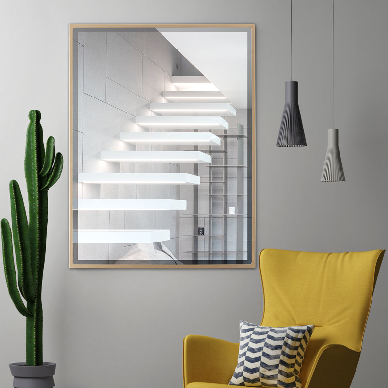 Bugarin Rectangle Mirror, Gold Spray, 18.62" H x 24.62" W