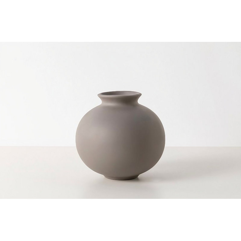Curnin Ceramic Table Vase, Mink, 22cm H x 20cm W x 18cm D