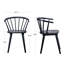 Chaise avec accoudoirs en bois massif Majidah