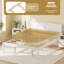 Cadre de lit robuste en bois pour lit simple, double ou queen, avec tête de lit et sommier à lattes, et espace de rangement de 30 cm sous le lit.-1371625010-1371625004