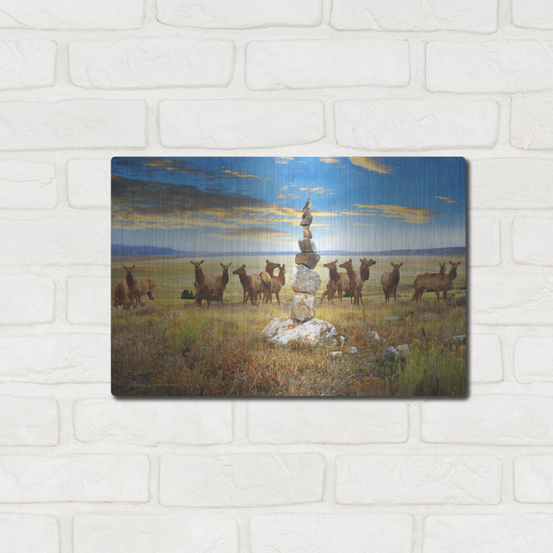 «Cairn Above Elk Refuge» par Chris Vest, H 12 po x l 16 po