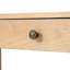 Console rustique avec coins arrondis pour la sécurité, table d'entrée avec 3 tiroirs dissimulés, table de canapé robuste (chêne clair)
