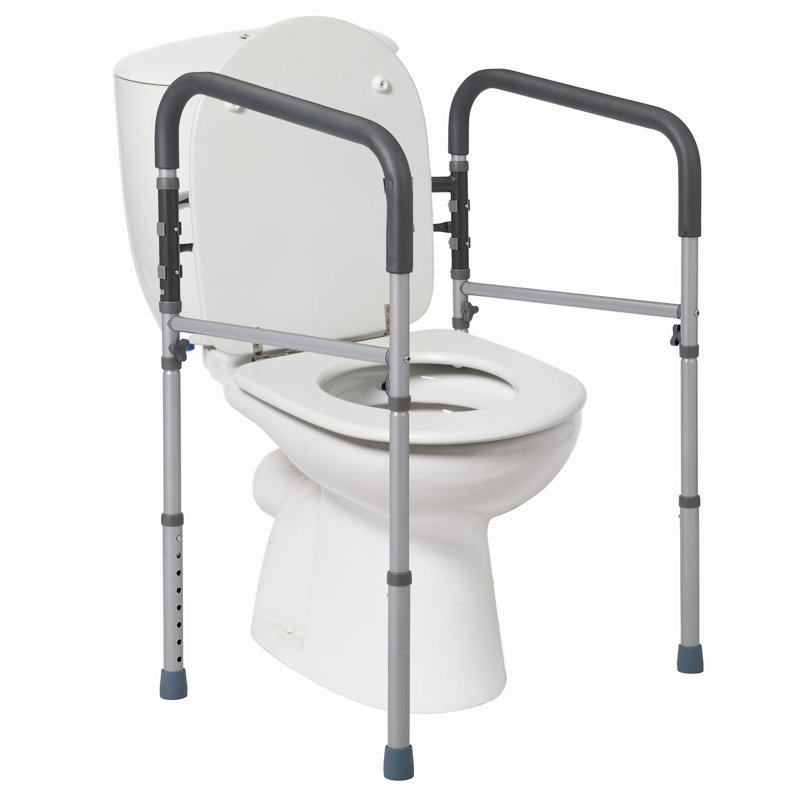 Cadres de sécurité pour siège de toilette BIRDROCK ACCUEIL | Support de main courante pour salle de bain | Installation facile - personnes âgées, personnes à mobilité réduite, personnes à mobilité réduite | Surélevé, surélevé, assistance, c