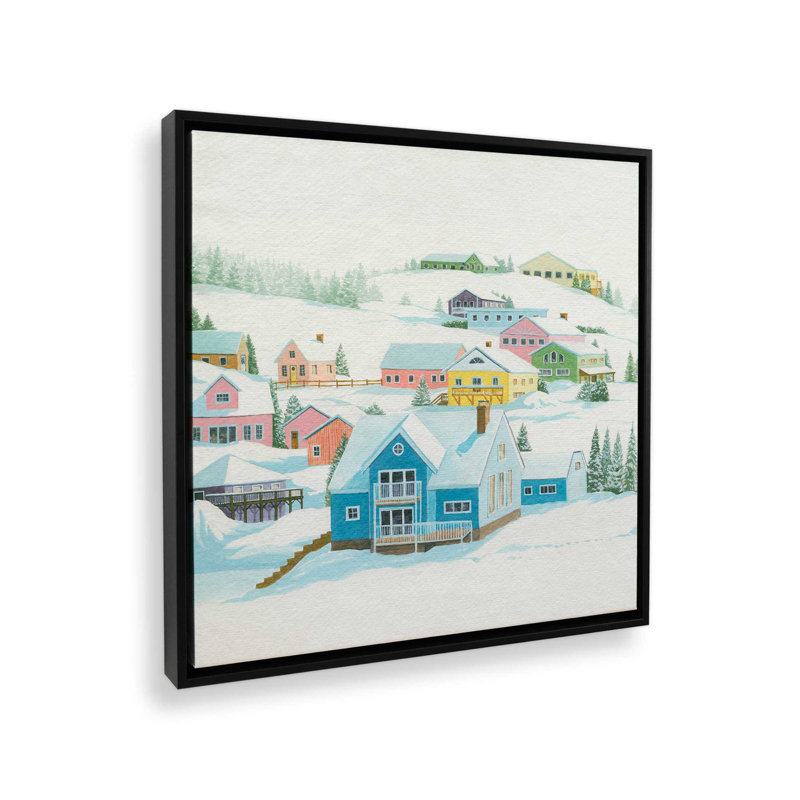 «Pastel Mountain I» par Grace Popp, reproduction d'art sur toile, H 12 po x l 12 po, Noir