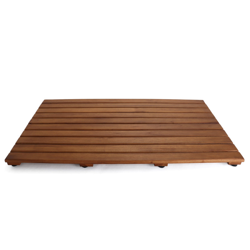 Tapis de douche en teck, Naturel