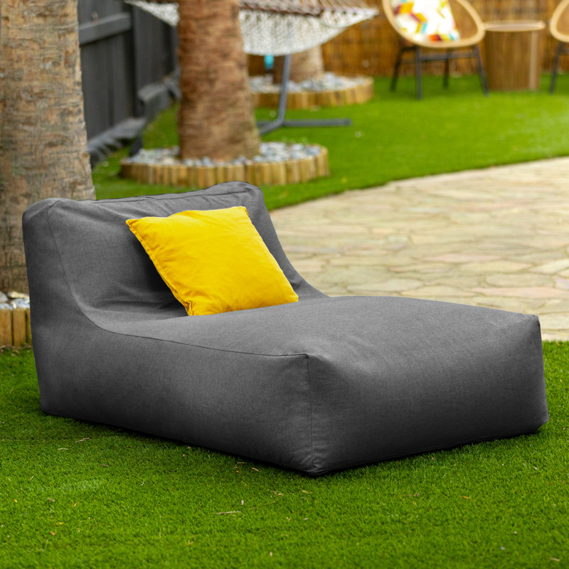 Stephonie Coza Outdoor Sun Lounger - Luxurious Giant Outdoor Chaise, Charcoal