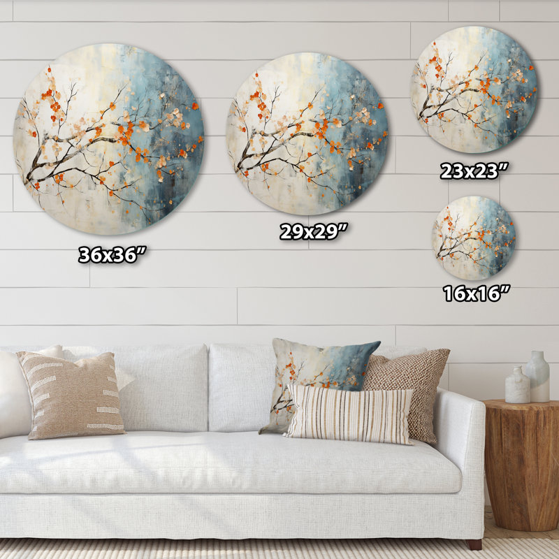 Beedeville - art floral rond en métal, H 36 po x l 36 po