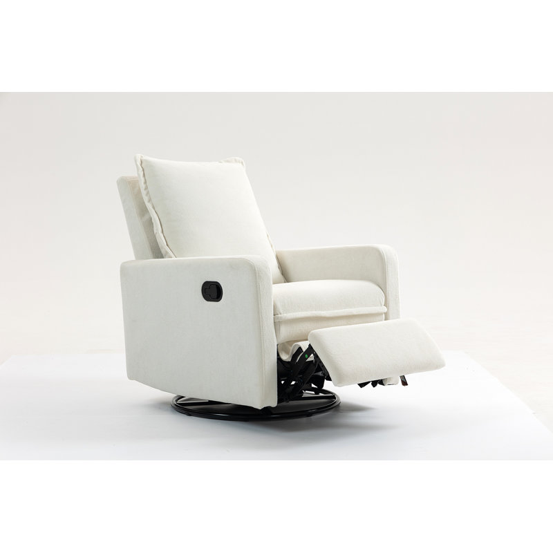 Fauteuil court en peluche, Blanc