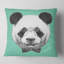 Panda avec lunettes et nœud papillon - Coussin imprimé animal-30744894-30744898