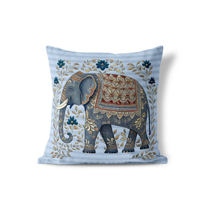 Housse et insert de coussin intérieur / extérieur en polyester Elephantine Delight, 20 po x 20 po