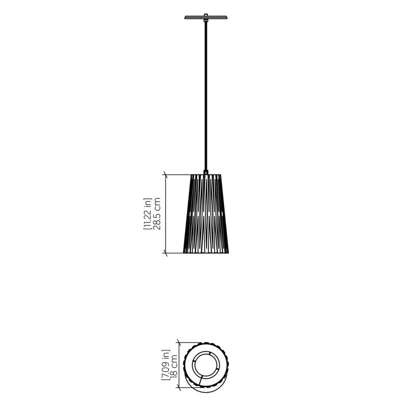 Living Hinges 1 - Light Pendant, 118" H x 7.09" W x 7.09" D, Organic White