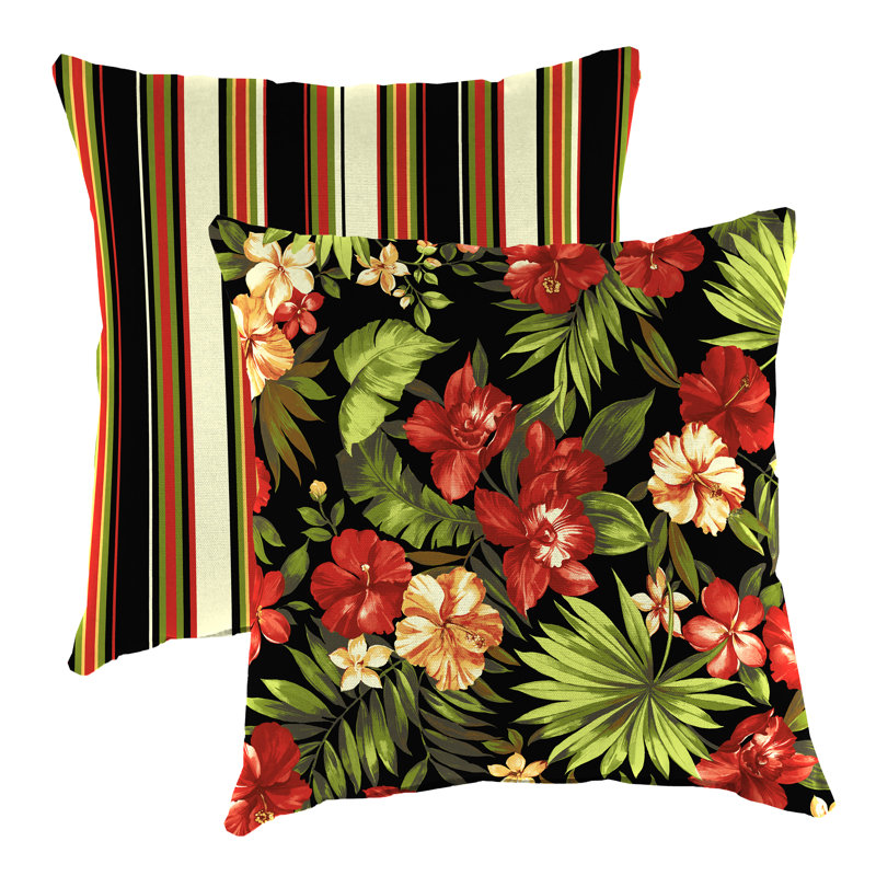 16" x 16" Outdoor Throw Pillow (Set of 2), Anya Claret