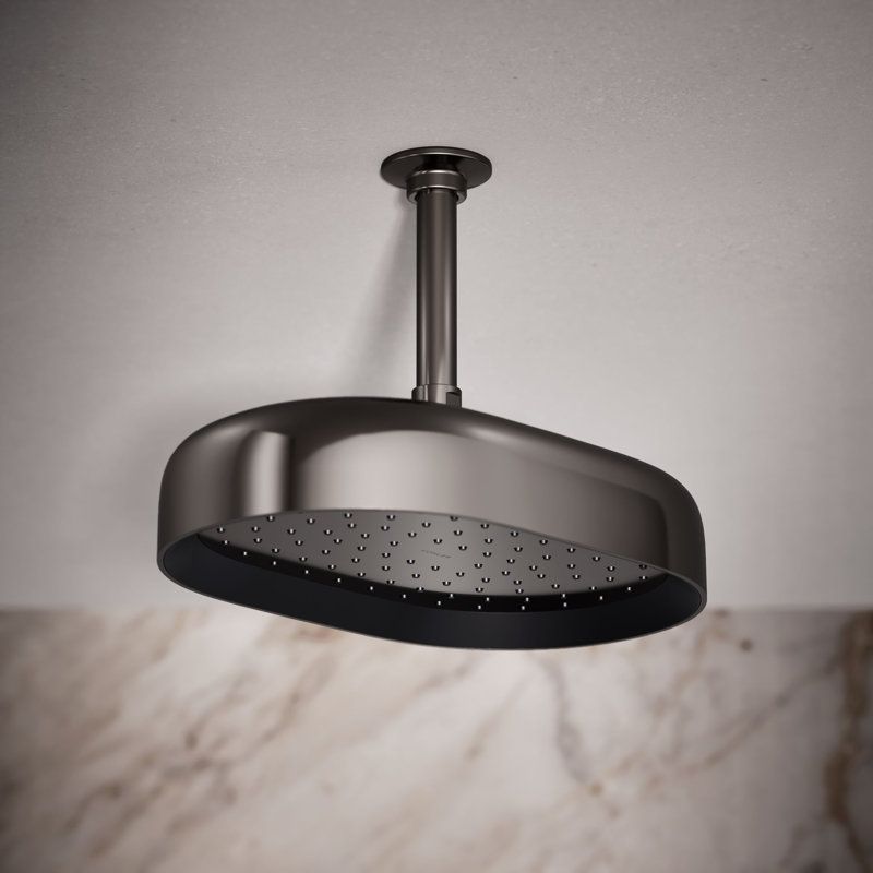 Statement™ 2.5 GPM Oval 12 in. Rainhead with Katalyst Air-Induction Technology, Vibrant Titanium