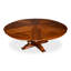 Round Walnut Wood Dining Table-1915720589