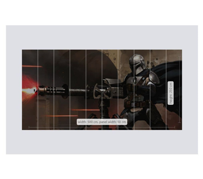 The Mandalorian Blaster King Size non-woven 8.2cm x 16.4cm Low-Gloss Wallpaper Roll